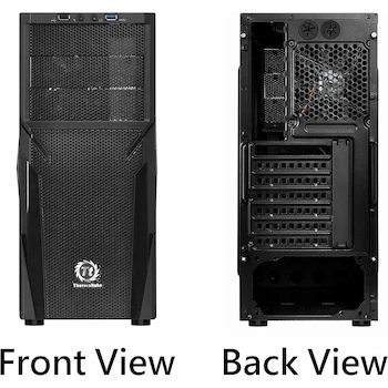 Imagen 4 de Thermaltake Versa H21 SPCC ATX - Chasis para Computadora (Torre Media, Modelo CA-1B2-00M1NN-00), Color Negro