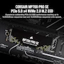 Miniatura de Corsair MP700 Pro SE 4TB M.2 PCIe Gen5 x4 NVMe 2.0 SSD M.2 2280 High-Density TLC NAND Black