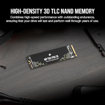 Imagen 5 de Corsair MP700 Pro SE 4TB M.2 PCIe Gen5 x4 NVMe 2.0 SSD M.2 2280 High-Density TLC NAND Black