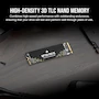 Miniatura de Corsair MP700 Pro SE 4TB M.2 PCIe Gen5 x4 NVMe 2.0 SSD M.2 2280 High-Density TLC NAND Black