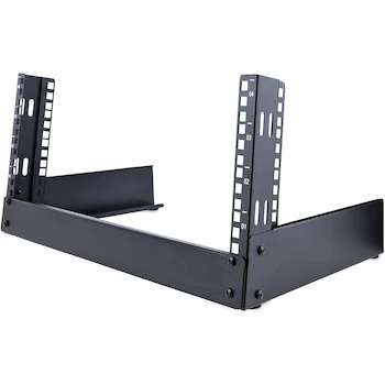 Imagen de referencia para StarTech.com RK4OD Estante para Servidores de Computadora 4U de 2 Postes Negro, Pequeño Estante Abierto de 19 Pulgadas, Rack de Red Compacto, Rack de Dos Postes, Dimensiones 29.2x50x23.6 cm, Capacidad 30 kg, Material Acero Aleado