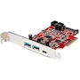 Miniatura de StarTech.com PEXUSB312A1C1H Tarjeta PCIe USB 3.2 Gen 2 de 5 Puertos con 1 Puerto USB-C 10Gbps, 2 Puertos USB-A 10Gbps y 1 Terminal IDC de 2 Puertos
