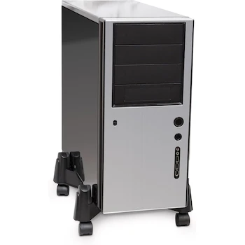 Imagen 3 de Mobile Desktop Tower Computer Floor Stand Rolling Caster Wheels Adjustable Width from 6 to 10 Inches - Black