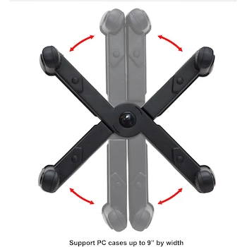 Imagen 4 de Mobile Desktop Tower Computer Floor Stand Rolling Caster Wheels Adjustable Width from 6 to 10 Inches - Black