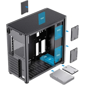 Imagen 2 de Balam Rush Gabinete Gamer Media Torre Eris Special GM985 MAX MB ATX Gris