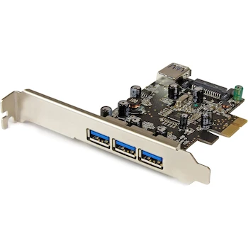 Imagen de referencia para StarTech.com PEXUSB3S44V Tarjeta PCI Express USB 3.0 de 4 Puertos - 3 Externos y 1 Interno - Soporte Nativo en Windows 8 y 7 - Perfil Estándar y Low-Profile