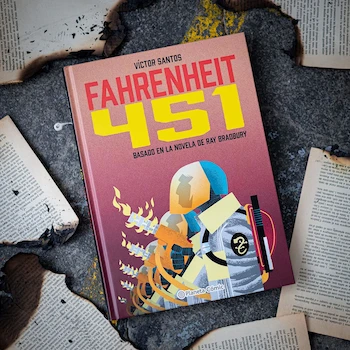 Imagen 2 de Fahrenheit 451 (novela gráfica) - Ray Bradbury, Adaptación de Víctor Santos - Planeta Cómic - Español - Paperback - 160 páginas - 18.3 x 2 x 25.5 cm - ISBN-13: 9788411404273 - ASIN: 8411404277 - Serie: Adaptaciones literarias