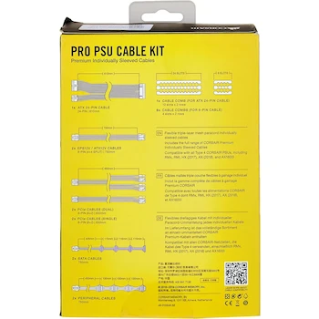 Imagen 2 de Corsair - Kit Pro (Cables para alimentadores protegidos de forma Individual con revestimiento Type 4 Gen 4 Premium), Negro, Modelo CP-8920222, Incluye Cables ATX 24-pin, EPS12V/ATX12V, PCIe