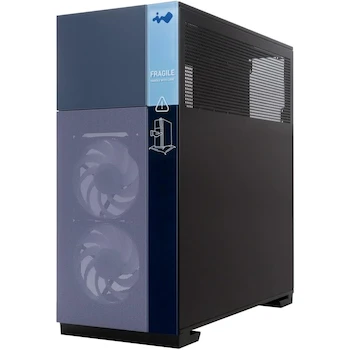 Imagen 3 de IN WIN F5 - Carcasa Torre Completa E-ATX Full Tower Negra con Vidrio Templado, Paneles de Malla y Biseles Frontales Personalizables, Soporte para Placa Base ATX Back Connect