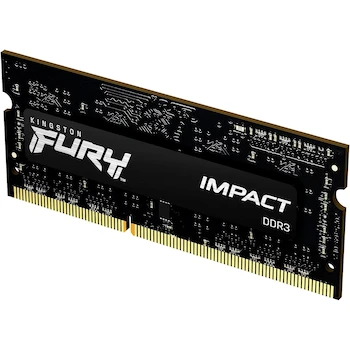 Imagen de referencia para Kingston Fury Impact KF316LS9IB/4 4GB 1600MHz DDR3L 1.35V CL9 204-Pin SODIMM Memoria Gamer para Laptop Color Negro
