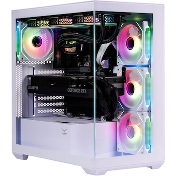 Imagen de referencia para Gaming Naceb Gabinete Gamer Nebula NA-0637 ATX Torre PC con Cristal Templado - Blanco