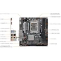 Miniatura de Tarjeta Madre ASRock H610M/AC con WiFi AC Micro ATX Socket LGA1700 Chipset Intel H610 Color Negro Serie H610 2 Ranuras DDR4 Máxima Capacidad 64GB Soporta Procesadores Intel Core de 14ª, 13ª y 12ª Generación