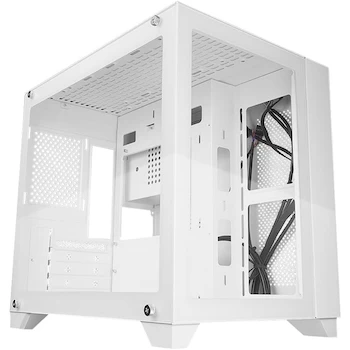Imagen 1 de GAME FACTOR CSG570 Gabinete Gamer Color Blanco, Midi Tower, Dimensiones 385 x 275 x 365 mm, Peso 5.1 kg, Capacidad hasta 9 Ventiladores 120 mm, 4 Slots de Expansión, Bahías 2 x 2.5" Ocultas, 1 x 3.5" HDD + 1 x 2.5" SSD, Filtro De Polvo