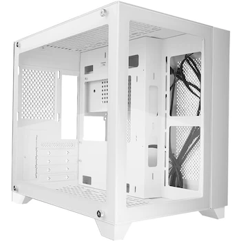 Imagen 2 de GAME FACTOR CSG570 Gabinete Gamer Color Blanco, Midi Tower, Dimensiones 385 x 275 x 365 mm, Peso 5.1 kg, Capacidad hasta 9 Ventiladores 120 mm, 4 Slots de Expansión, Bahías 2 x 2.5" Ocultas, 1 x 3.5" HDD + 1 x 2.5" SSD, Filtro De Polvo
