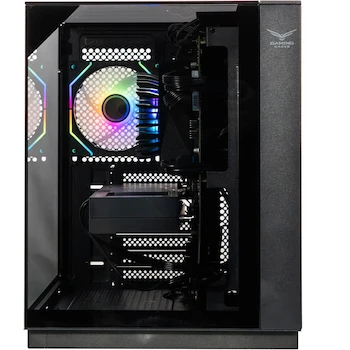 Imagen 2 de Gaming NACEB Gabinete Gamer Iris Nano NA-0638 - Torre PC M-ATX Negro con Cristal Templado e Iluminación ARGB, Compatible con ATX Micro-ATX Mini-ITX y BTF