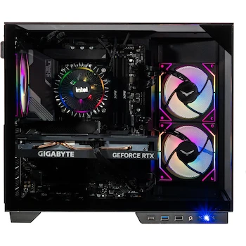 Imagen 3 de Gaming NACEB Gabinete Gamer Iris Nano NA-0638 - Torre PC M-ATX Negro con Cristal Templado e Iluminación ARGB, Compatible con ATX Micro-ATX Mini-ITX y BTF
