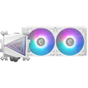 Imagen de referencia para MSI MAG CoreLiquid I240 White - Enfriador Líquido CPU AIO ARGB - Diseño Espejo Infinito - Soporte UNI - Radiador 240 mm - Ventiladores Dobles ARGB PWM 120 mm