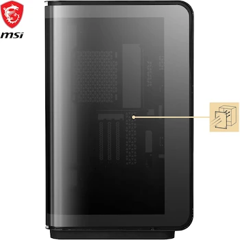 Imagen 2 de MSI MEG Maestro 700L PZ Mid-Tower Gabinete Negro Serie MEG Aluminio con Vidrio Templado 270 Grados Project Zero