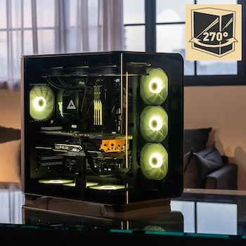 Imagen 5 de MSI MEG Maestro 700L PZ Mid-Tower Gabinete Negro Serie MEG Aluminio con Vidrio Templado 270 Grados Project Zero
