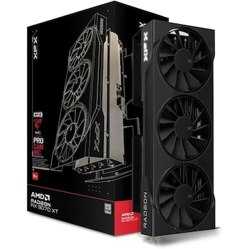 Imagen de referencia para Tarjeta Gráfica XFX Swift AMD Radeon RX 9070XT Edición de Juegos con Ventilador Triple Color Negro, Modelo RX-97TSWF3BA, 16 GB GDDR6, Serie AMD RDNA 4, Puertos HDMI y 3x DisplayPort
