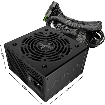Imagen 4 de ASRock Challenger CL-750B Fuente de Alimentación 750W ATX 2.52 No Modular 80 Plus Bronze Negro Ventilador 120mm Hoja de Golf PCIe5.1 12V-2x6