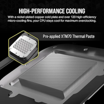 Imagen 5 de CORSAIR iCUE LINK XC7 RGB ELITE CPU Water Block - Cámara de Flujo Transparente - 24 LED RGB - Compatible Intel LGA 1700, AMD AM5 y anteriores - Gris Stealth