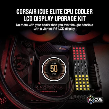 Imagen 2 de Corsair iCUE Elite Kit de Actualización del Refrigerador de CPU con Pantalla LCD IPS Personalizada Black