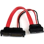 Miniatura de StarTech SLSATAADAP6 Adaptador Cable SATA Slimline Línea Delgada a SATA con Alimentación Corriente LP4, Hembra (13 pines) a Macho (7 pines datos + 4 pines poder), Rojo, 15 cm (6 pulgadas), Calibre 18 AWG, ASIN B009JXKQ9O