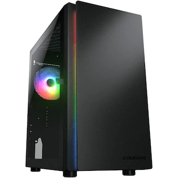 Imagen de referencia para Gabinete Cougar Purity RGB Negro, Modelo 385PC40.0001, Mini Tower, Compatible con Mini ITX / Micro ATX, Dimensiones 200 x 392 x 360 mm