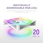Miniatura de NZXT F140 RGB Duo RF-D14SF-W1 - Ventilador RGB de Doble Cara de 140 mm, Color Blanco, Paquete Individual