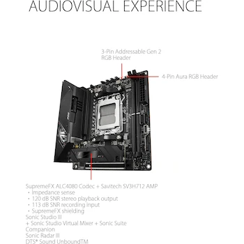 Imagen 4 de ASUS ROG Strix B650E-I Gaming WiFi Mini-ITX AMD B650E AM5 Negra
