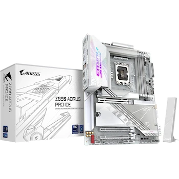 Imagen de referencia para GIGABYTE Z890 AORUS Pro Ice Intel Core Ultra (Serie 2) Placa Base LGA 1851 ATX DDR5 Blanca