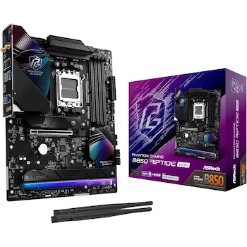 Imagen alusiva al producto ASRock Phantom Gaming B850 Riptide WiFi AMD AM5 ATX Motherboard