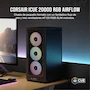 Miniatura de Corsair iCUE 2000D RGB Airflow Mini-ITX Carcasa para PC, Negro, Modelo CC-9011246-WW, Dimensiones 200mm x 271mm x 458mm, Soporta Motherboard Mini-ITX, GPU hasta 365mm con 3 Ranuras, Enfriador CPU hasta 165mm, PSU SFX hasta 130mm, 3x Bahías 2.5"