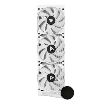 Imagen 2 de GAME FACTOR LQG700 Sistema de Enfriamiento Líquido AIO 360mm Blanco RGB con 3 Ventiladores 120mm