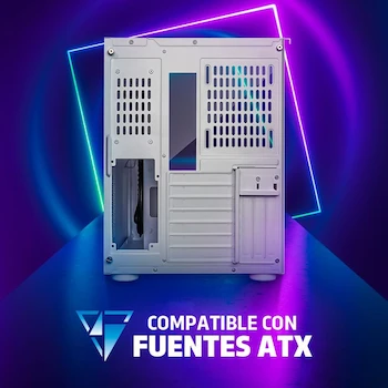 Imagen 4 de GAME FACTOR Gabinete Gamer CSG700 Fishtank Blanco, Midi-Tower, Soporta ATX/E-ATX/M-ATX/ITX, Dimensiones 416.5x300x385 mm, Vidrio Templado Frontal y Lateral 4mm, Acero SPCC 0.9 mm, 10 Slots de Expansión, Bahías 1x2.5" 1x3.5", Sin Fuente