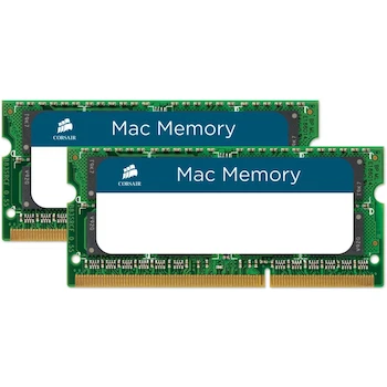 Imagen alusiva al producto Corsair Mac Memory SODIMM 8GB (2x4GB) DDR3 1066MHz CL7 Memoria para Sistemas Mac Calificada por Apple - Negro