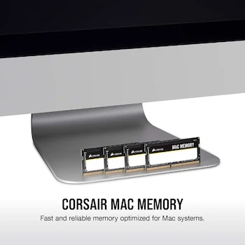 Imagen 2 de Corsair Mac Memory SODIMM 8GB (2x4GB) DDR3 1066MHz CL7 Memoria para Sistemas Mac Calificada por Apple - Negro
