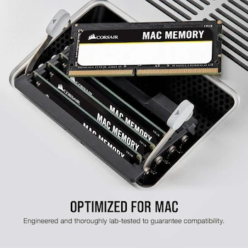 Imagen 3 de Corsair Mac Memory SODIMM 8GB (2x4GB) DDR3 1066MHz CL7 Memoria para Sistemas Mac Calificada por Apple - Negro