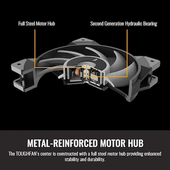 Imagen 5 de Thermaltake ToughFan 12 Turbo 120mm Black Case/Radiator Fan (Single Pack) Model CL-F121-PL12GM-A