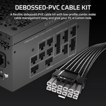 Imagen 4 de Corsair RM1000x Shift (2025) Fuente de Alimentación ATX 1000W Totalmente Modular Interfaz Lateral 12V-2x6 ATX 3.1 PCIe 5.1 Cybenetics Gold Negro