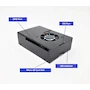 Miniatura de MICRO CONNECTORS, Inc. - Carcasa de Aluminio para Raspberry Pi 4 Modelo B con Ventilador de 40mm y Kit de Disipadores de Calor, Color Negro, Modelo RAS-PCS14-BK, Dimensiones 89.4 x 61.7 x 27.4 mm