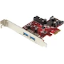 Miniatura de StarTech.com PEXUSB3S2EI 4-Port PCI Express USB 3.0 Card - 2 External & 2 Internal - SATA Power - Metallic/Red