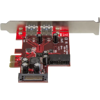 Imagen 4 de StarTech.com PEXUSB3S2EI 4-Port PCI Express USB 3.0 Card - 2 External & 2 Internal - SATA Power - Metallic/Red