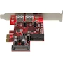 Miniatura de StarTech.com PEXUSB3S2EI 4-Port PCI Express USB 3.0 Card - 2 External & 2 Internal - SATA Power - Metallic/Red
