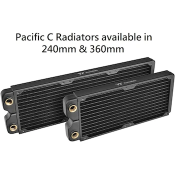Imagen 5 de Thermaltake Pacific C360 Radiator 360mm 27mm Thick High-Density Fins Copper Radiator Single-Row 12-Set Flat Tubes Copper CL-W228-CU00BL-A