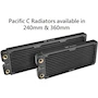 Miniatura de Thermaltake Pacific C360 Radiator 360mm 27mm Thick High-Density Fins Copper Radiator Single-Row 12-Set Flat Tubes Copper CL-W228-CU00BL-A