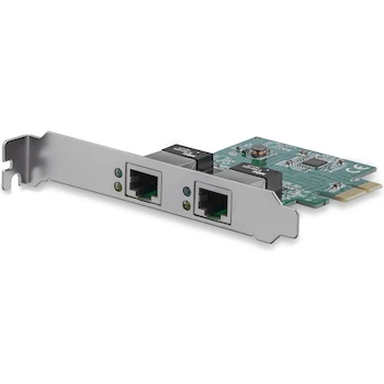 Imagen alusiva al producto StarTech.com ST1000SPEXD4 Dual Port Gigabit PCI Express Server Network Adapter Card - Low Profile - PCIe x1 - 2x RJ45 Gigabit Ethernet NIC