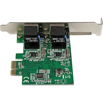 Imagen 2 de StarTech.com ST1000SPEXD4 Dual Port Gigabit PCI Express Server Network Adapter Card - Low Profile - PCIe x1 - 2x RJ45 Gigabit Ethernet NIC