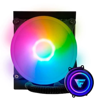 Imagen de referencia para Game Factor LQG501 Enfriamiento Líquido AIO 120 mm ARGB Compatible con Generaciones 2023 de AMD e Intel Color Negro